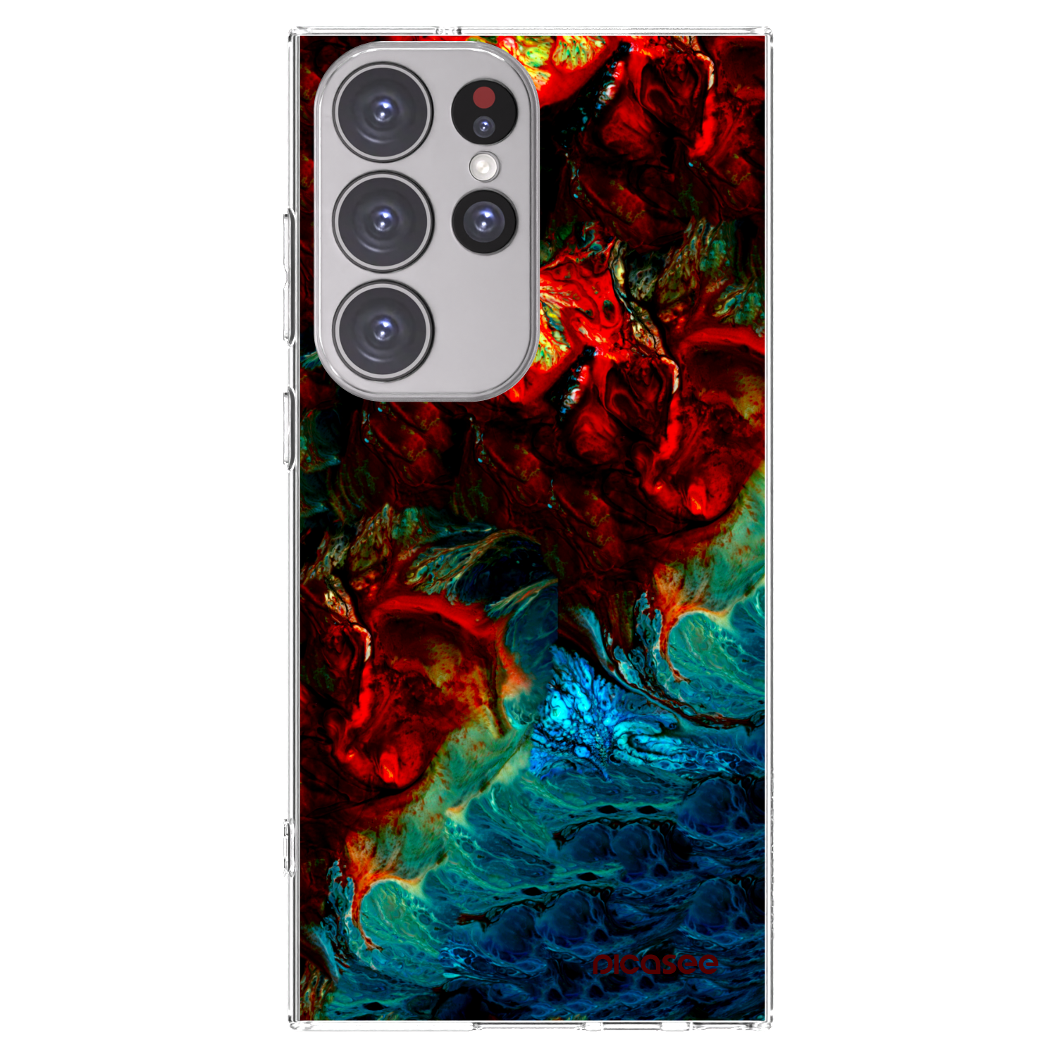 Picasee silikonový průhledný obal pro Samsung Galaxy S23 Ultra 5G - Universe