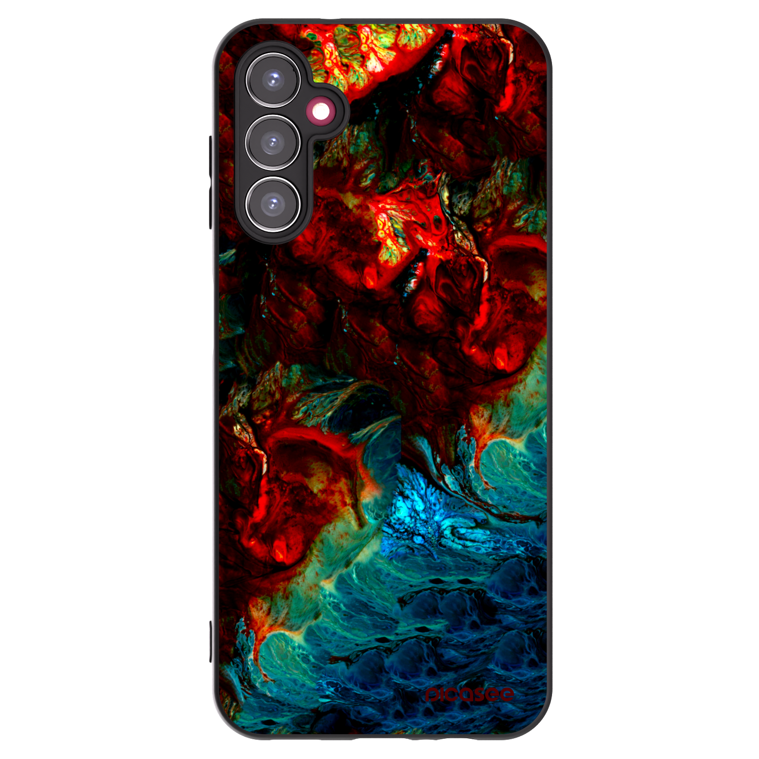 Picasee silikonový černý obal pro Samsung Galaxy A14 4G A145R - Universe