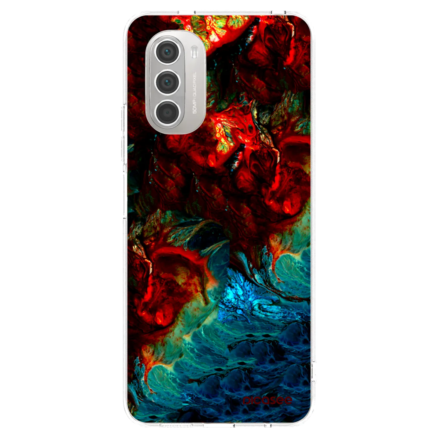Picasee silikonový průhledný obal pro Motorola Moto G51 - Universe