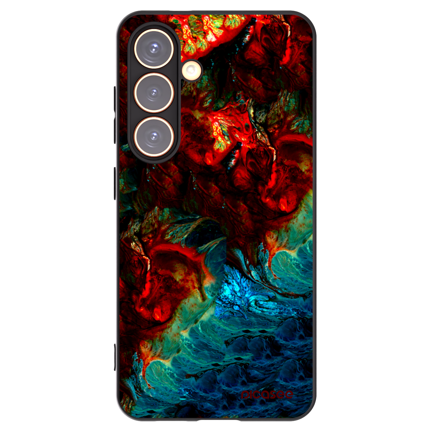 Picasee silikonový černý obal pro Samsung Galaxy S24 S921B 5G - Universe