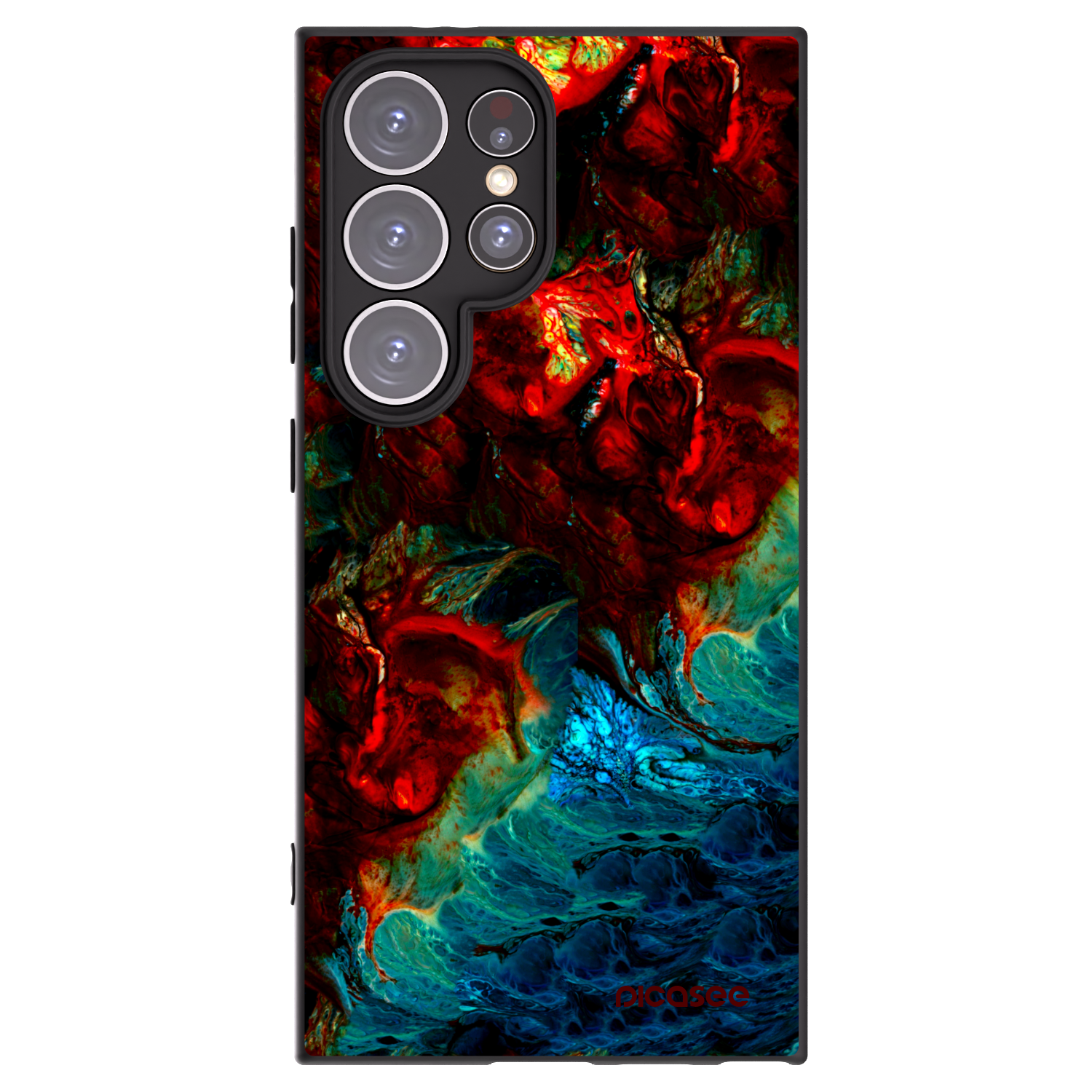 Picasee silikonový černý obal pro Samsung Galaxy S24 Ultra S928B 5G - Universe