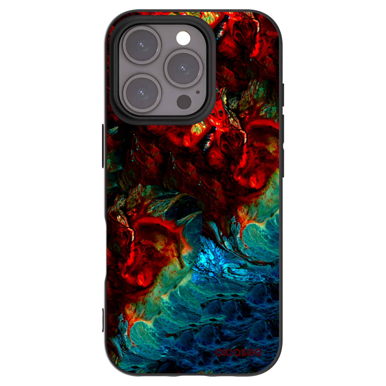 Picasee silikonový černý obal pro Apple iPhone 16 Pro - Universe