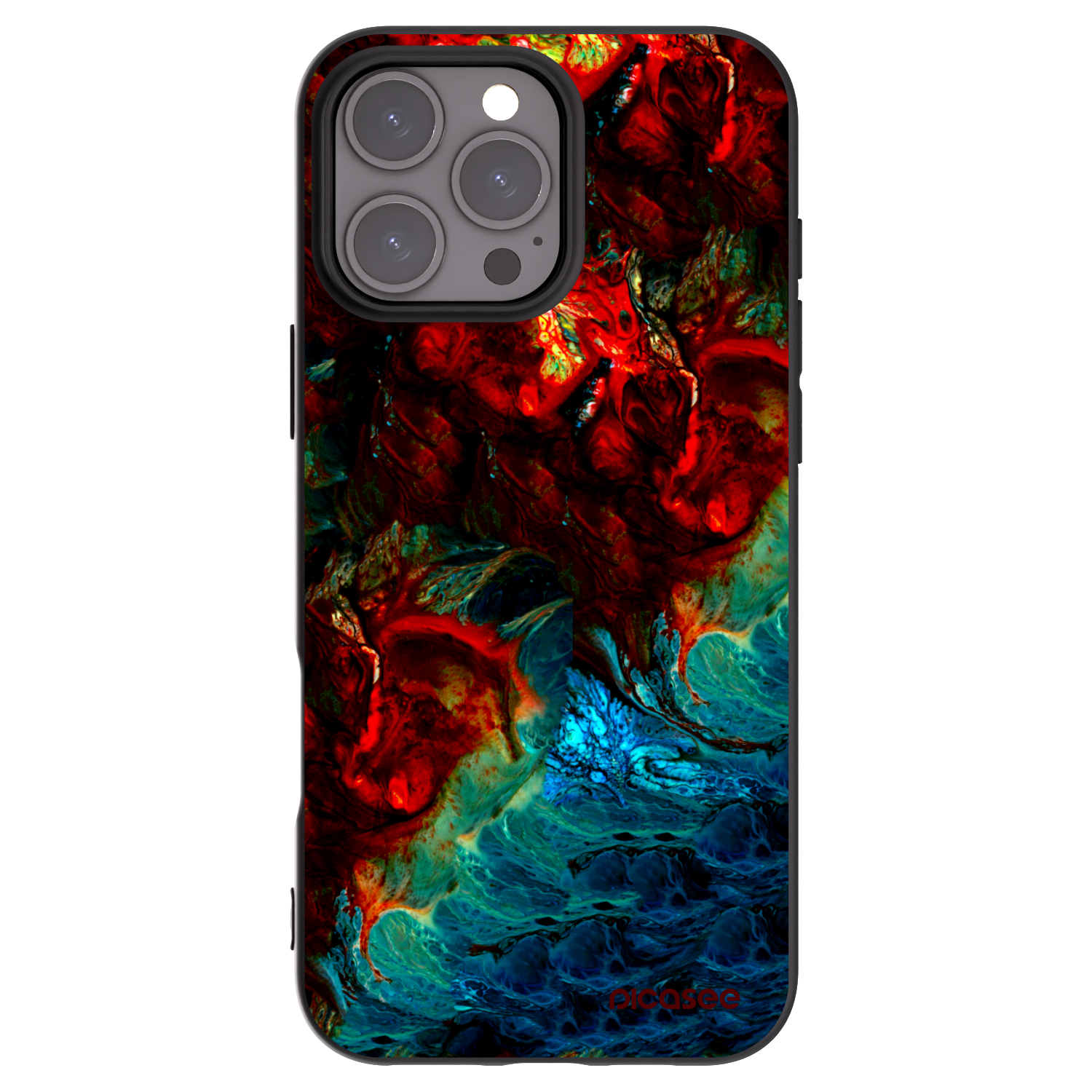 Picasee silikonový černý obal pro Apple iPhone 16 Pro Max - Universe