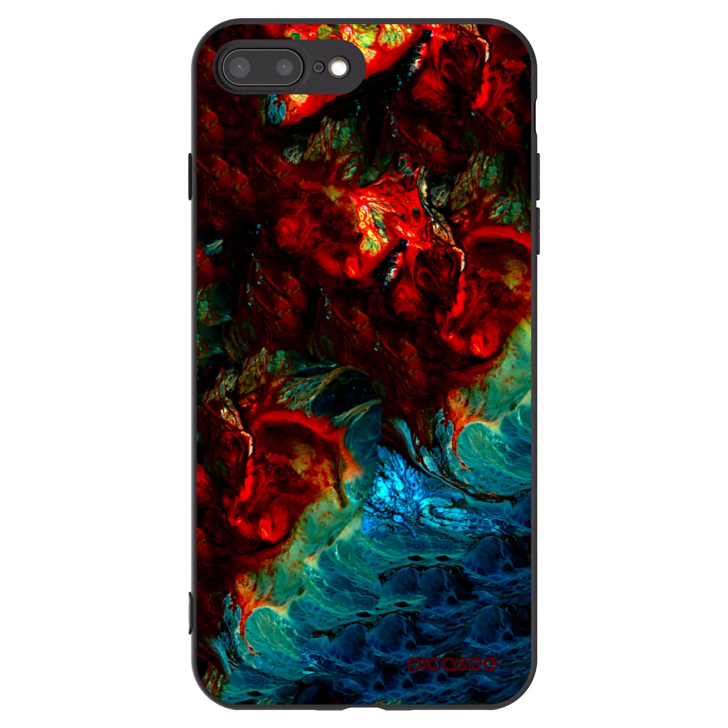 Picasee silikonový černý obal pro Apple iPhone 7 Plus - Universe