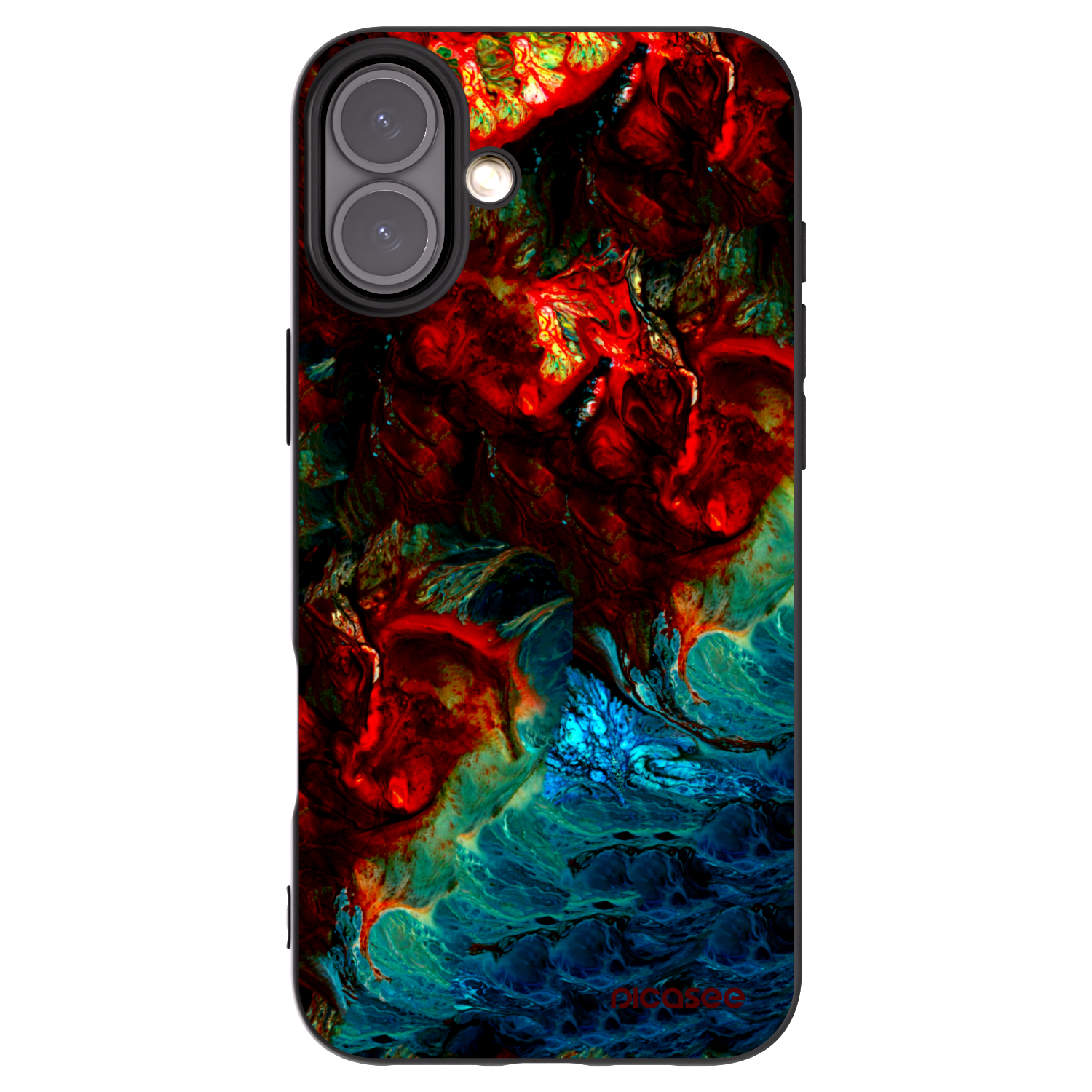 Picasee silikonový černý obal pro Apple iPhone 16 Plus - Universe