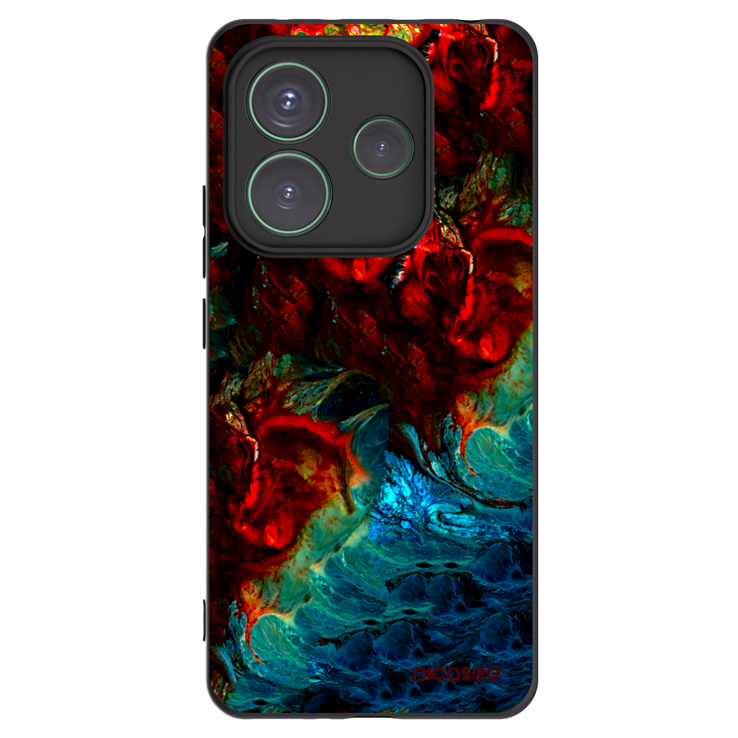 Picasee silikonový černý obal pro Xiaomi Redmi Note 14 5G - Universe