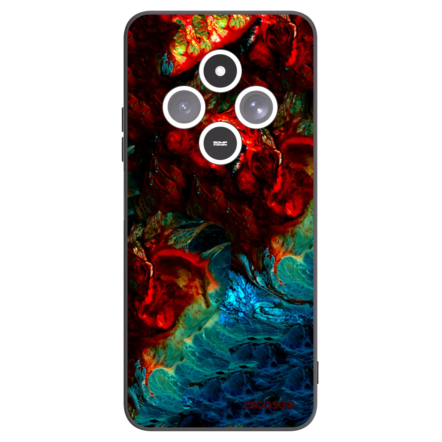 Picasee silikonový černý obal pro Xiaomi Redmi 14C - Universe