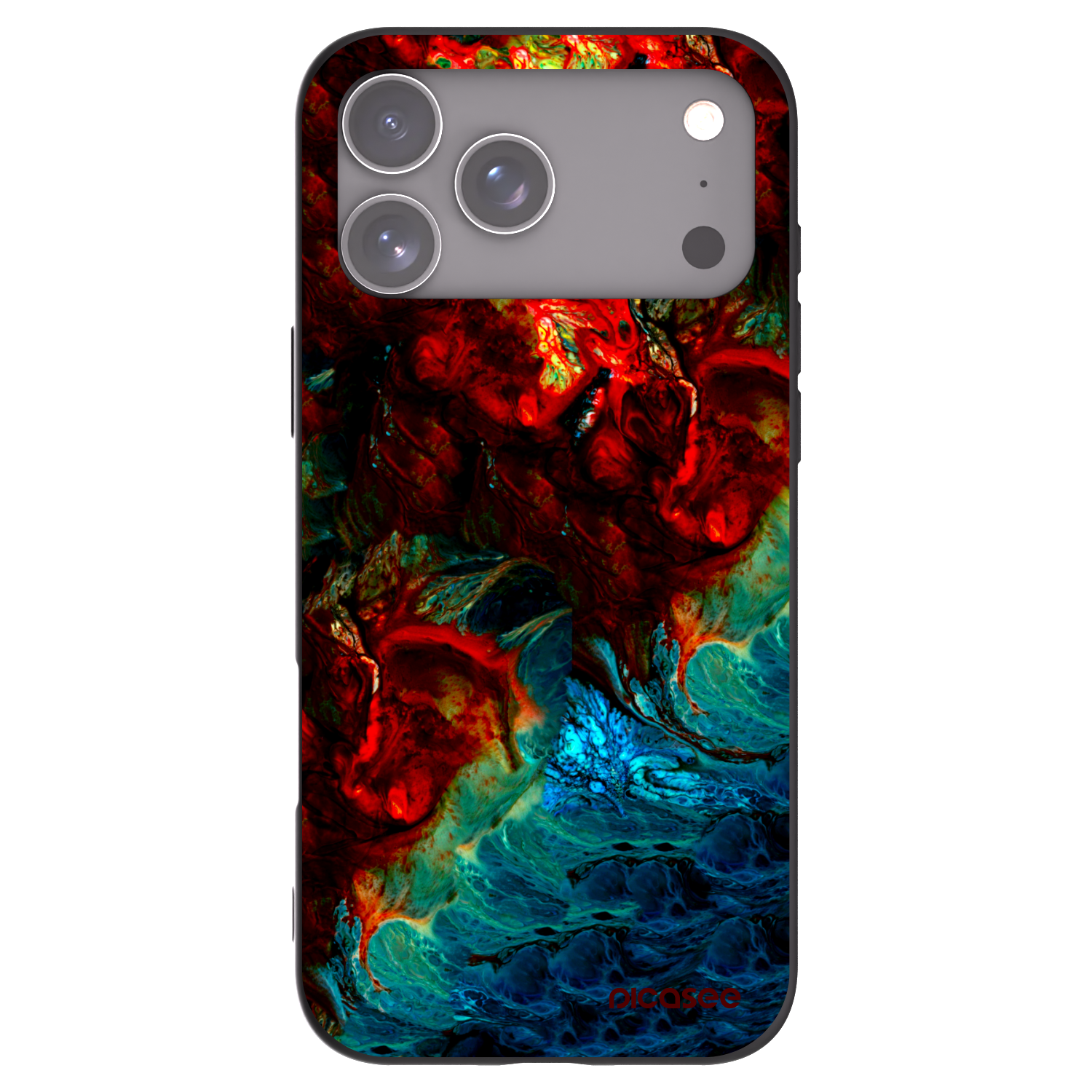 Picasee silikonový černý obal pro Apple iPhone 17 Pro Max - Universe
