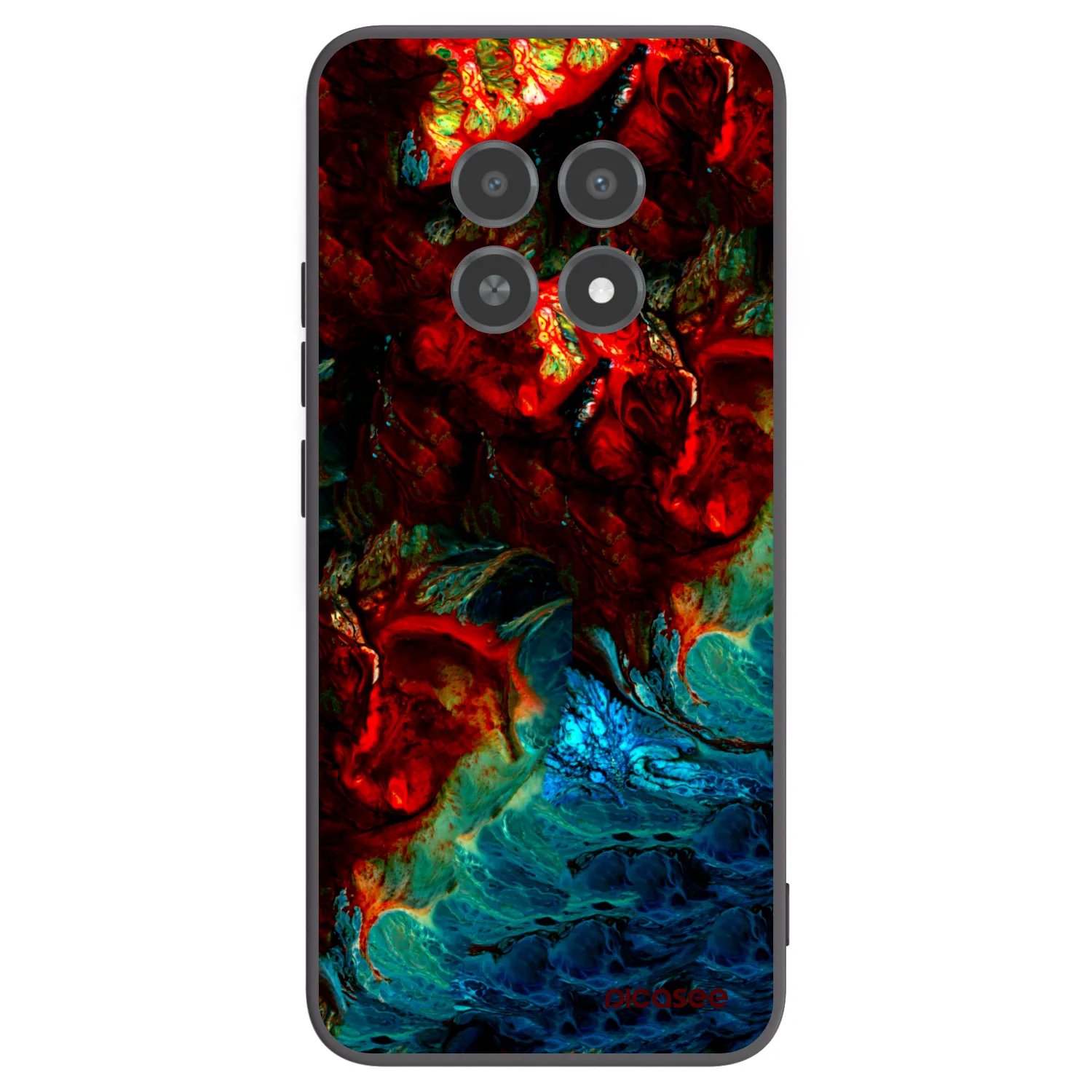 Picasee silikonový černý obal pro Realme 12X - Universe