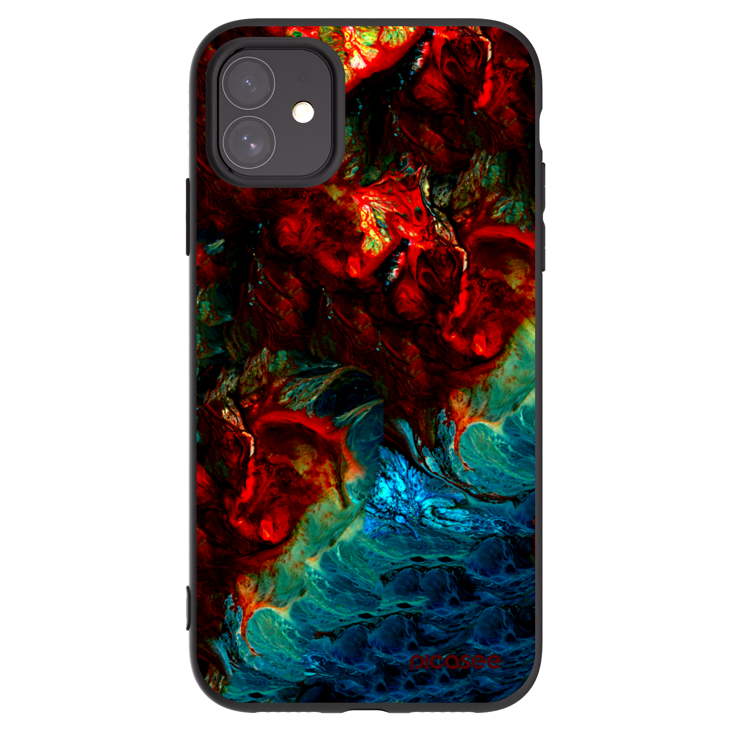 Picasee silikonový černý obal pro Apple iPhone 11 - Universe