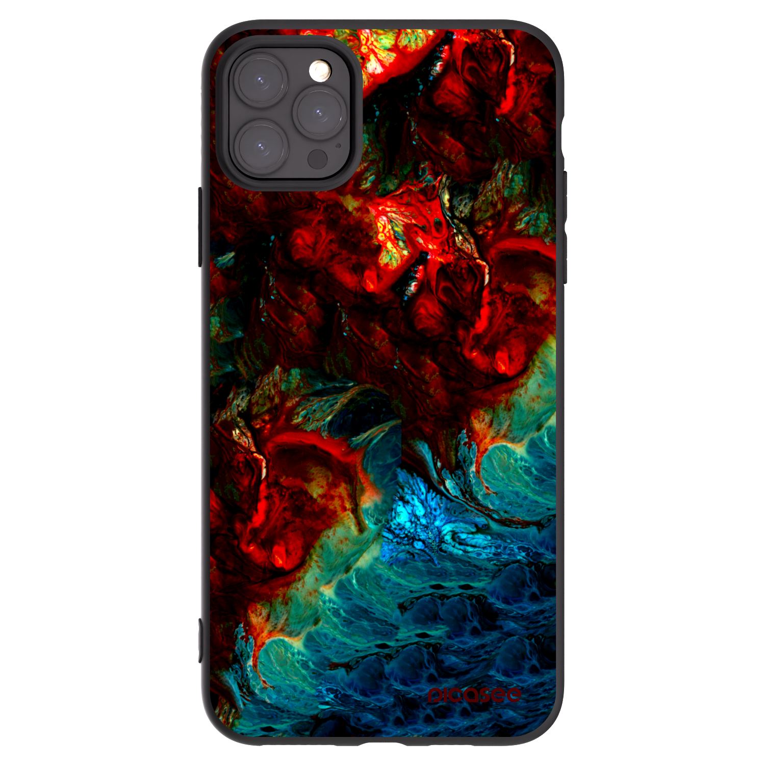 Picasee silikonový černý obal pro Apple iPhone 11 Pro Max - Universe