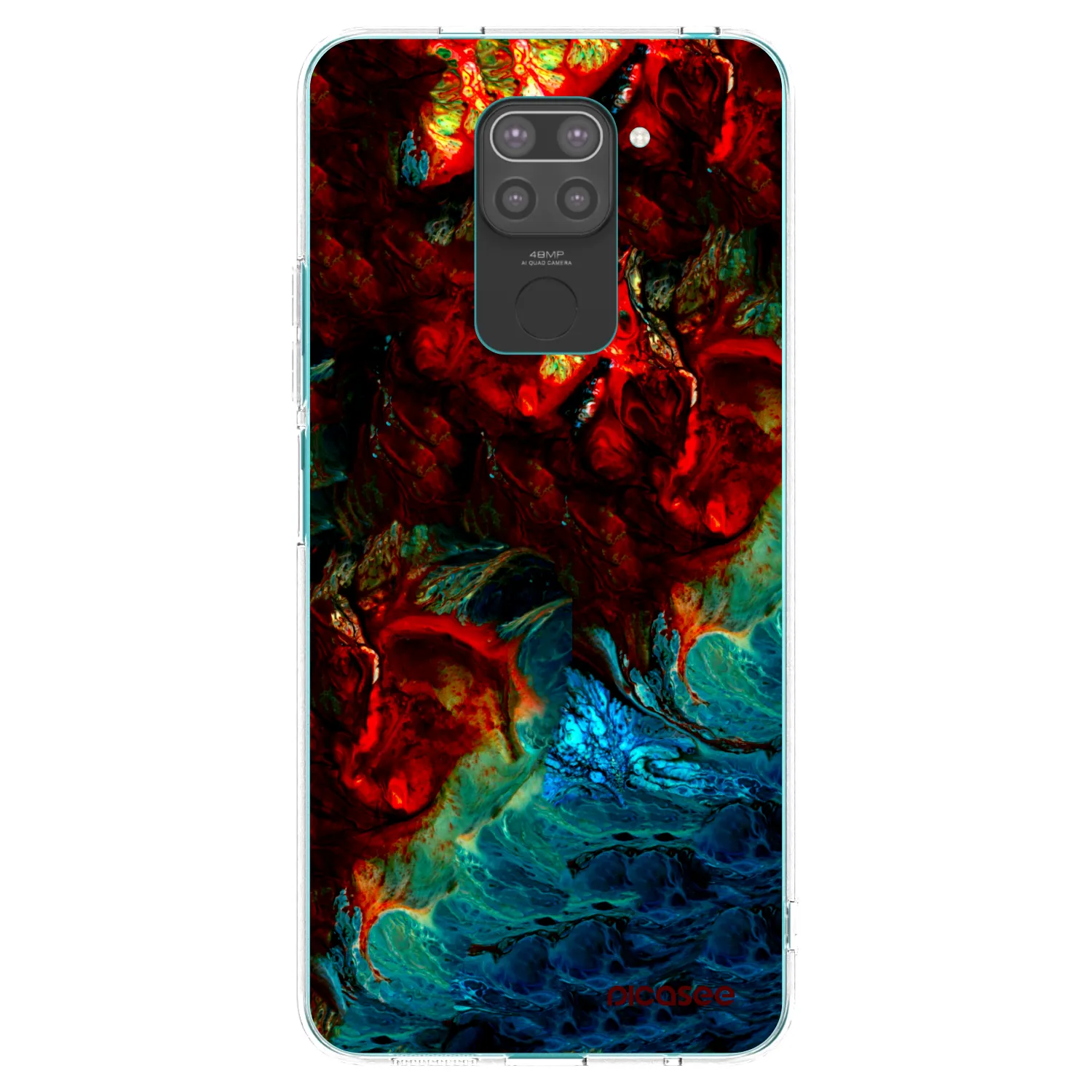 Picasee silikonový černý obal pro Xiaomi Redmi Note 9 - Universe