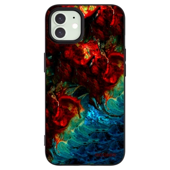 Picasee silikonový černý obal pro Apple iPhone 12 - Universe