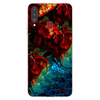 Picasee silikonový průhledný obal pro Samsung Galaxy A20s - Universe