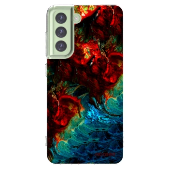Picasee silikonový průhledný obal pro Samsung Galaxy S21 FE 5G - Universe