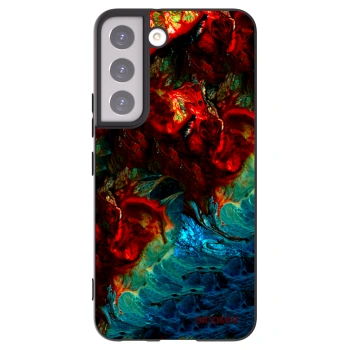 Picasee silikonový černý obal pro Samsung Galaxy S22 5G - Universe