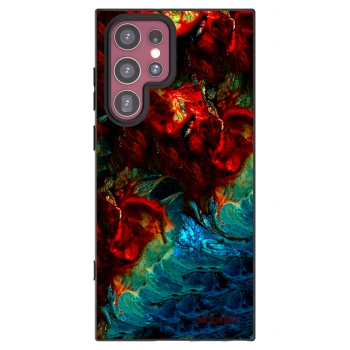 Picasee silikonový černý obal pro Samsung Galaxy S22 Ultra 5G - Universe