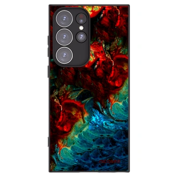 Picasee silikonový černý obal pro Samsung Galaxy S23 Ultra 5G - Universe