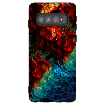 Picasee silikonový černý obal pro Samsung Galaxy S10 G973 - Universe
