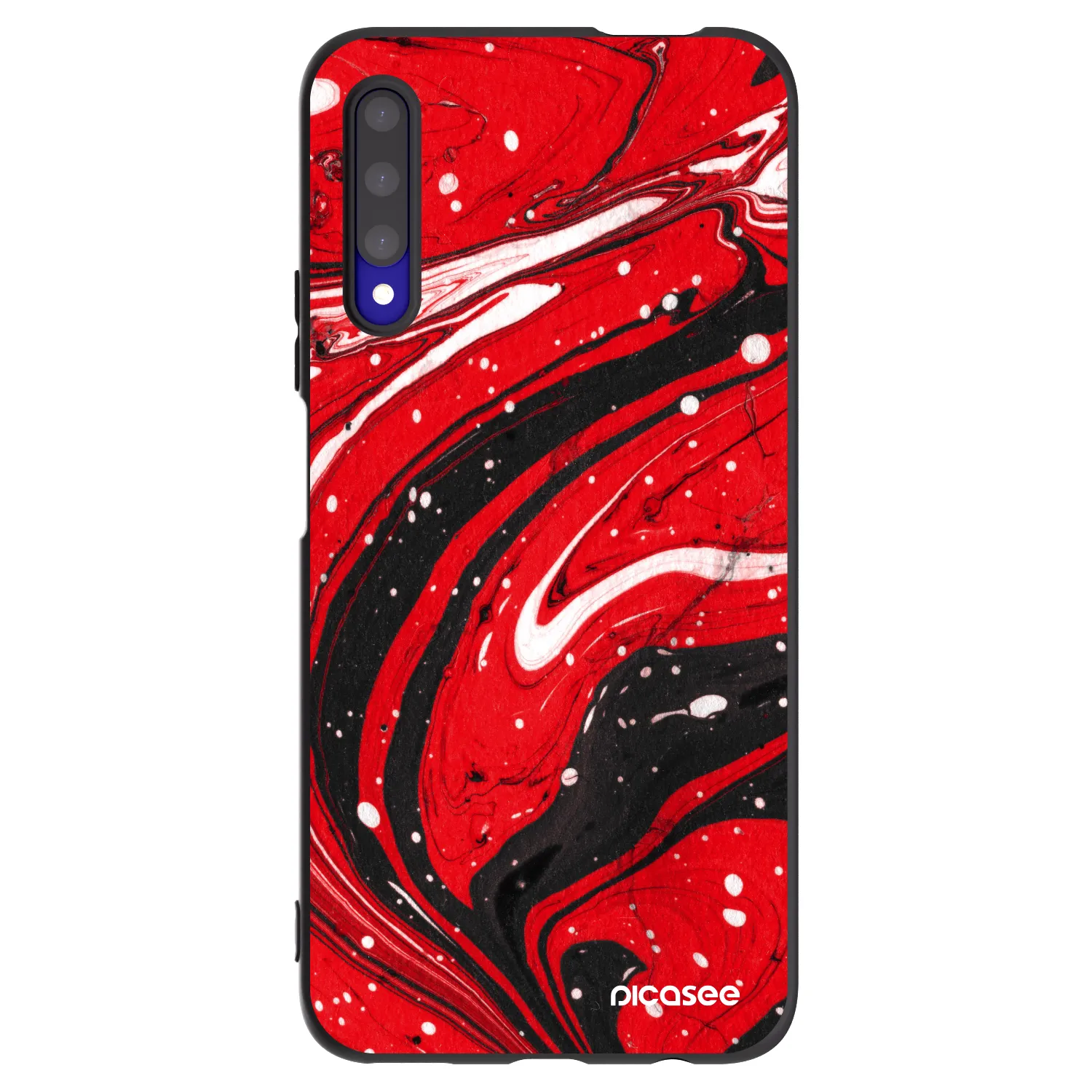 Picasee silikonový černý obal pro Honor 9X Pro - Red black