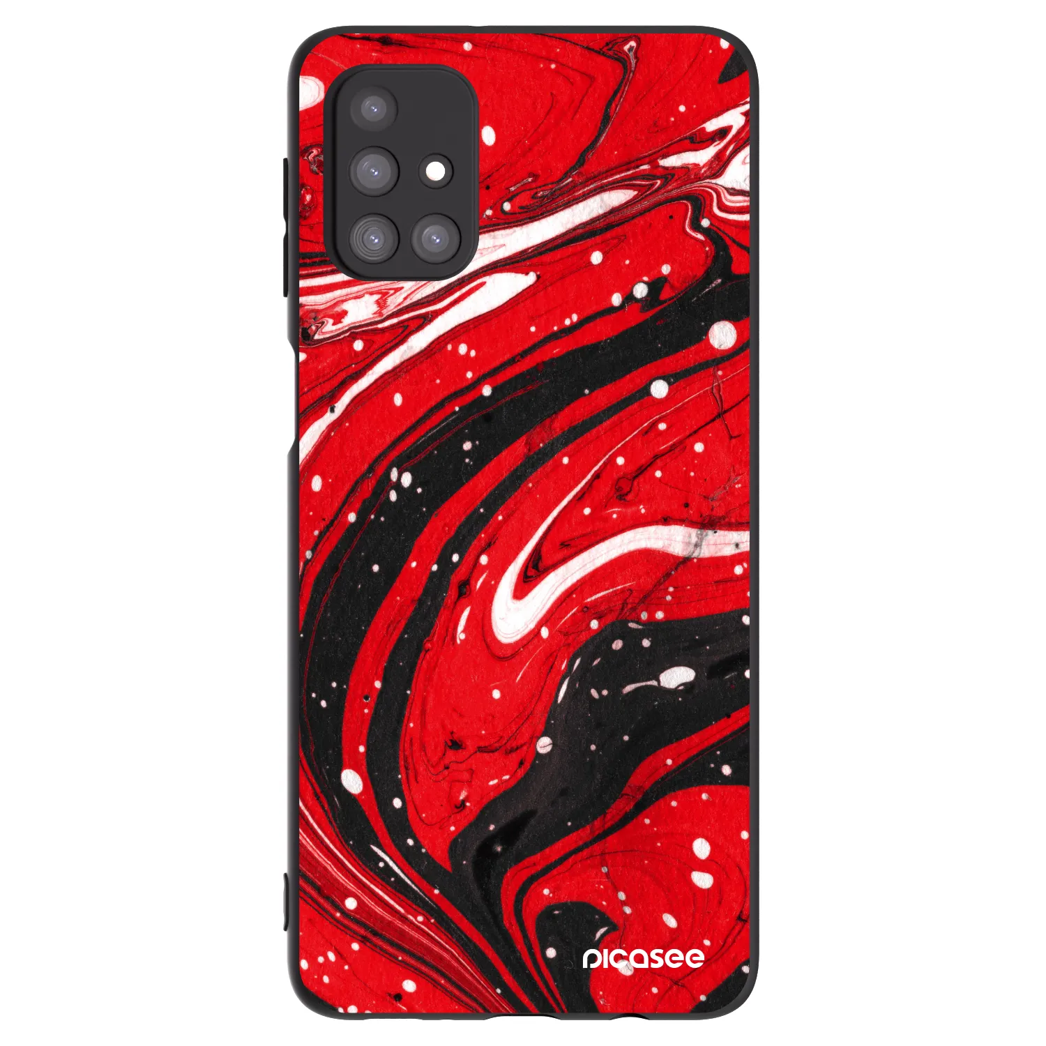 Picasee silikonový černý obal pro Samsung Galaxy M31s - Red black