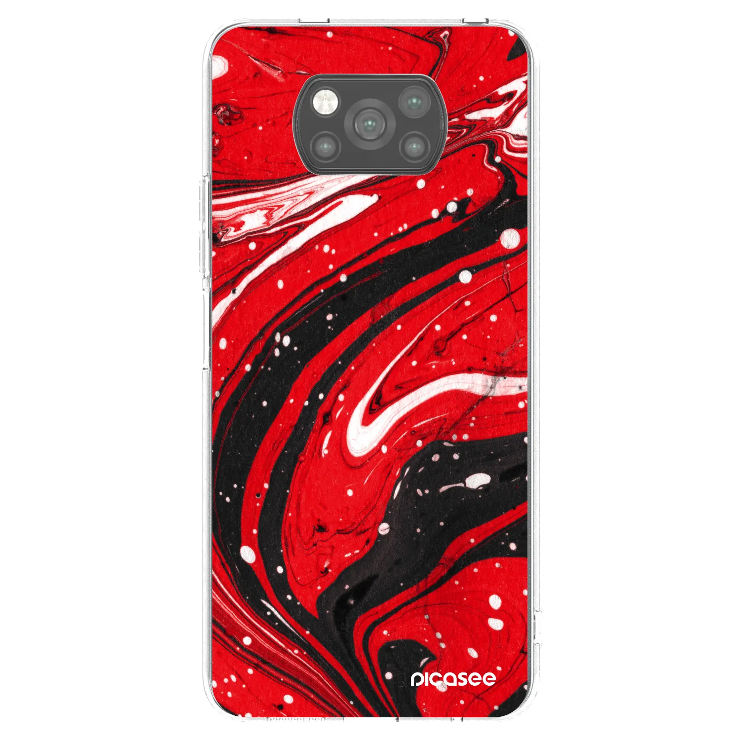 Picasee silikonový černý obal pro Xiaomi Poco X3 - Red black
