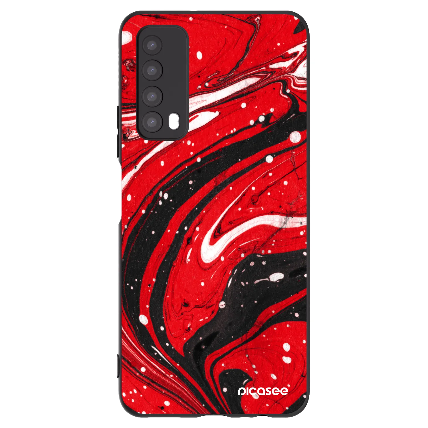 Picasee silikonový černý obal pro Huawei P Smart 2021 - Red black