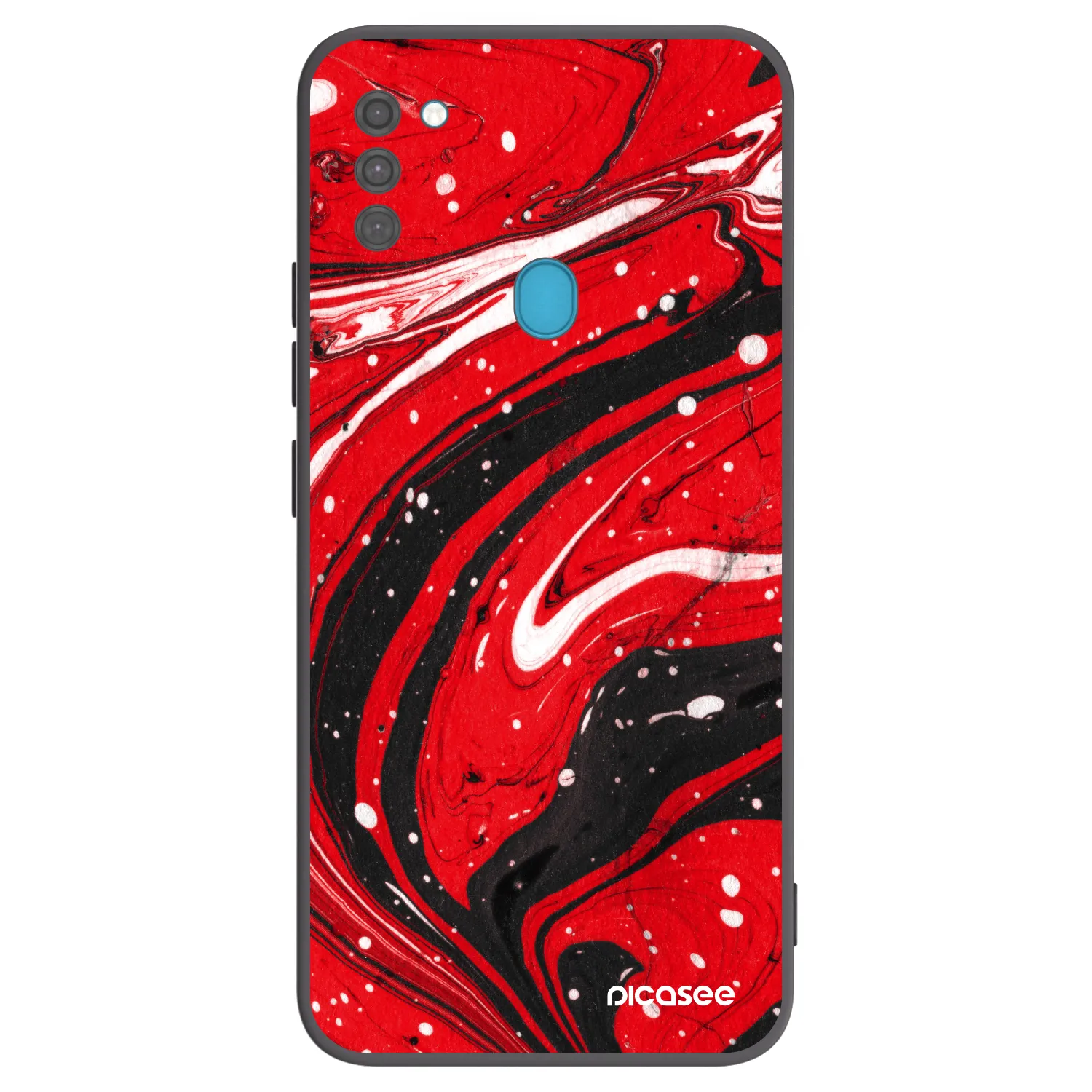 Picasee silikonový černý obal pro Samsung Galaxy M11 - Red black