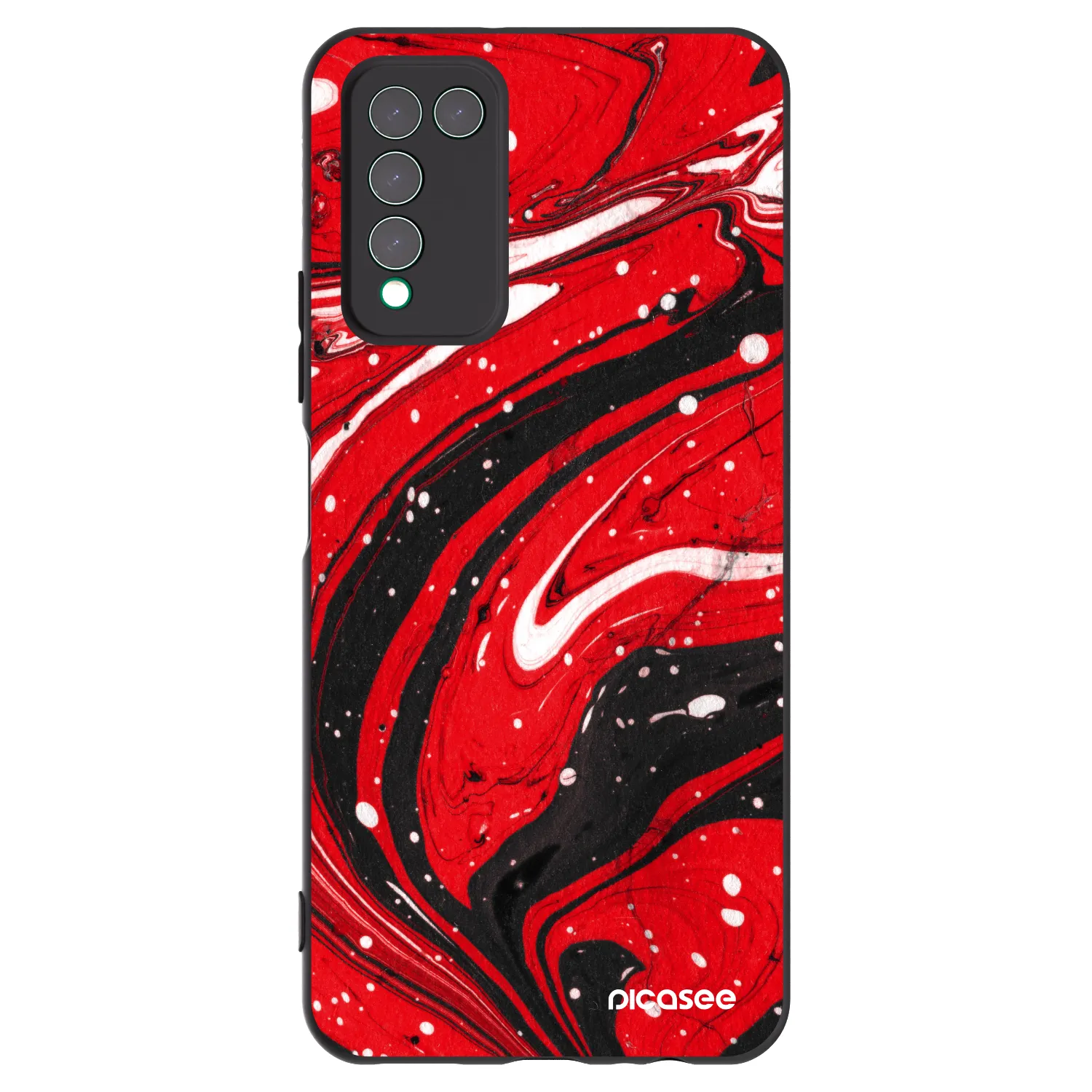 Picasee silikonový černý obal pro Honor 10X Lite - Red black