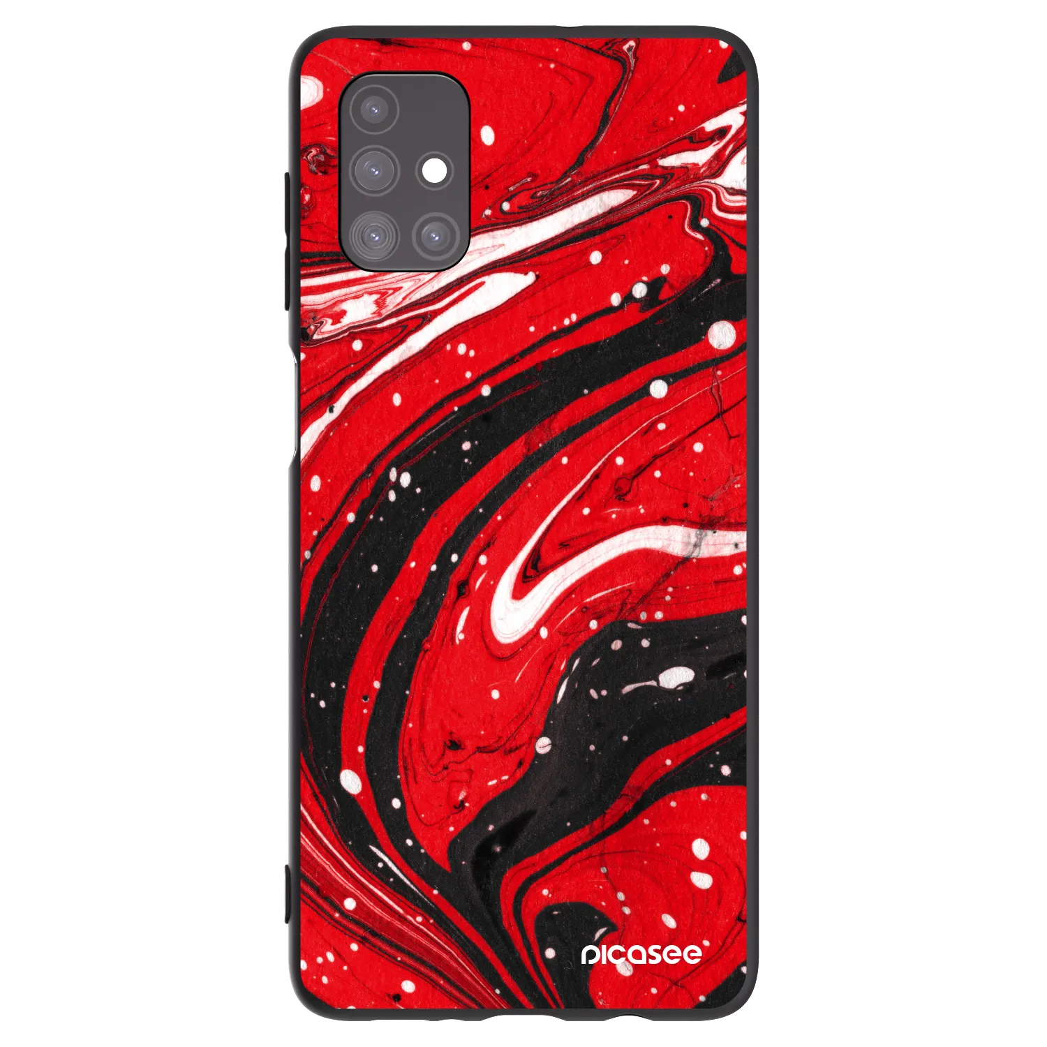 Picasee silikonový černý obal pro Samsung Galaxy M51 M515F - Red black