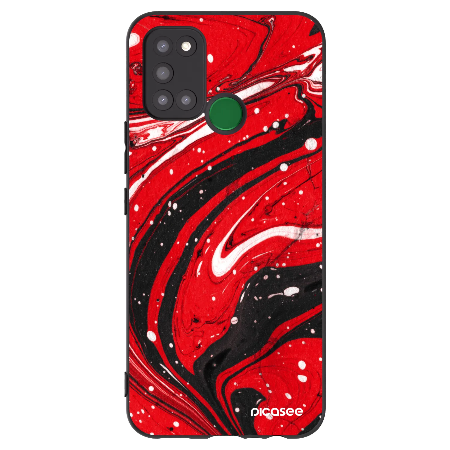 Picasee silikonový černý obal pro Realme 7i - Red black