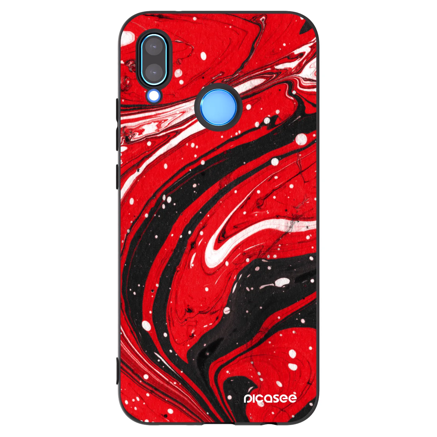 Picasee silikonový černý obal pro Huawei P20 Lite - Red black
