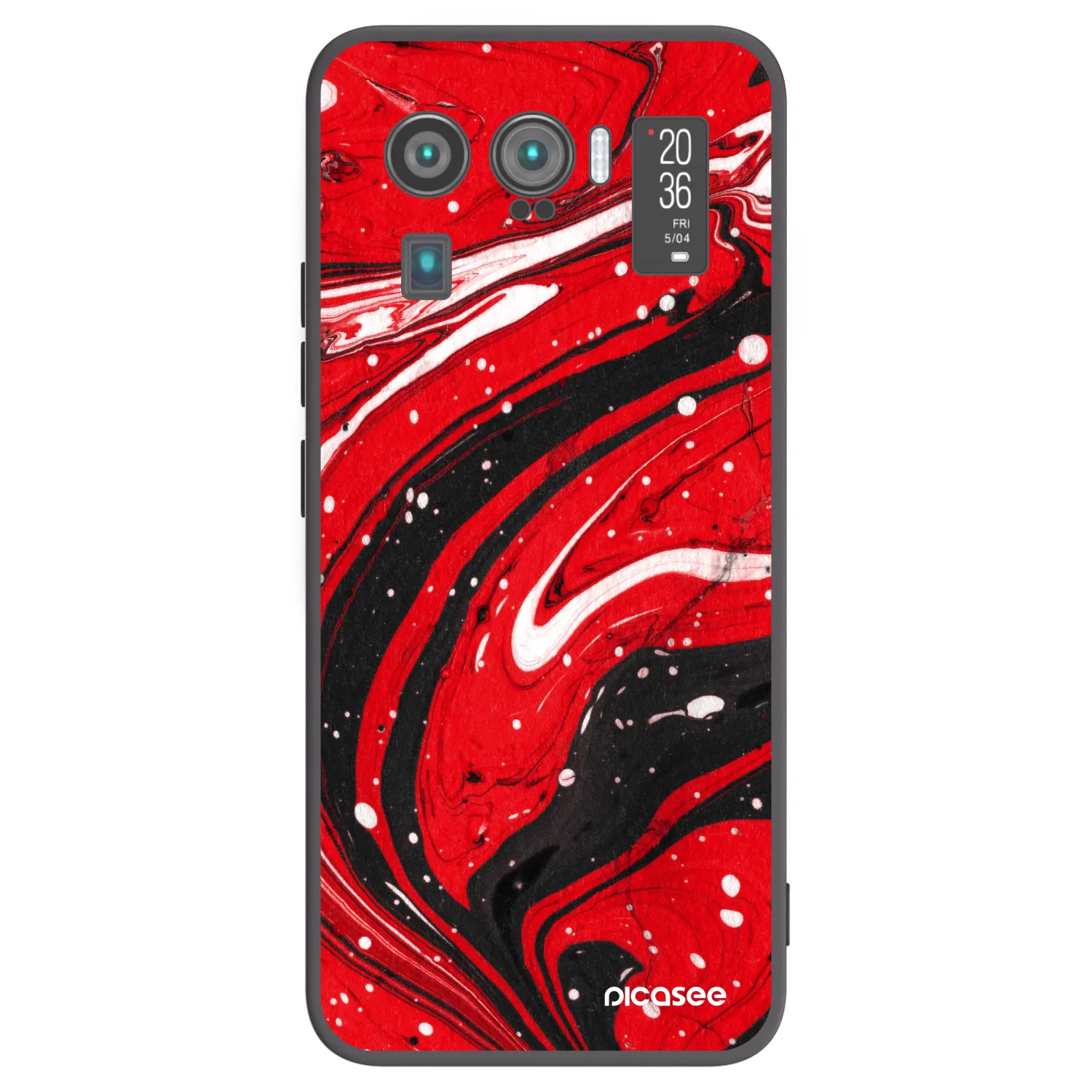 Picasee silikonový černý obal pro Xiaomi Mi 11 Ultra - Red black