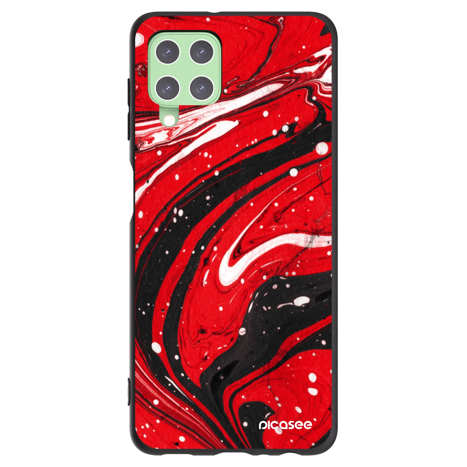Picasee silikonový černý obal pro Samsung Galaxy A22 A225F 4G - Red black