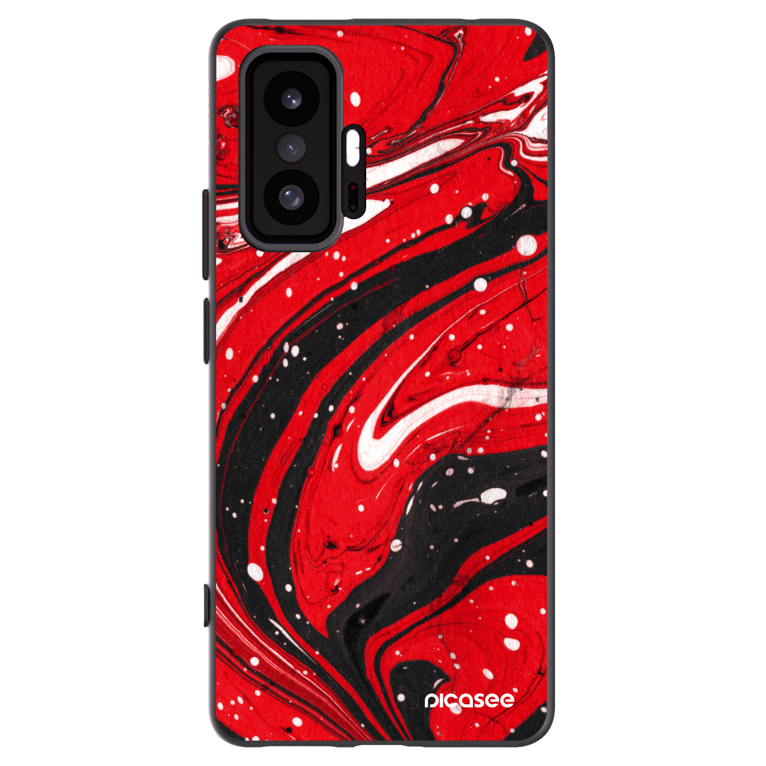 Picasee silikonový černý obal pro Xiaomi 11T - Red black