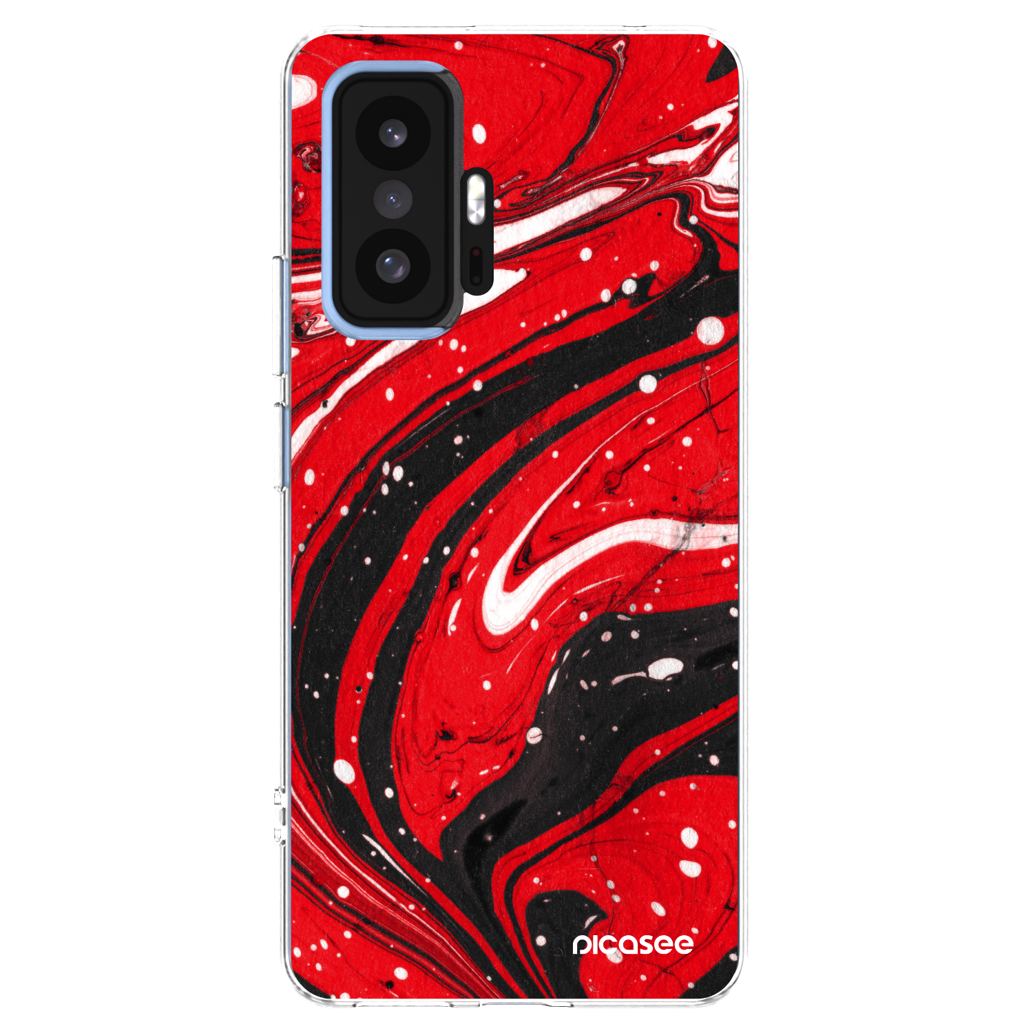 Picasee silikonový průhledný obal pro Xiaomi 11T Pro - Red black