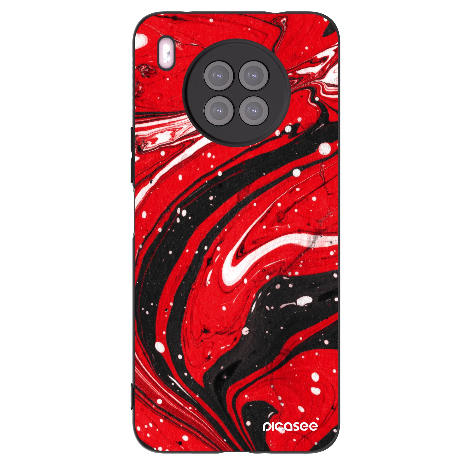 Picasee silikonový černý obal pro Huawei Nova 8i - Red black