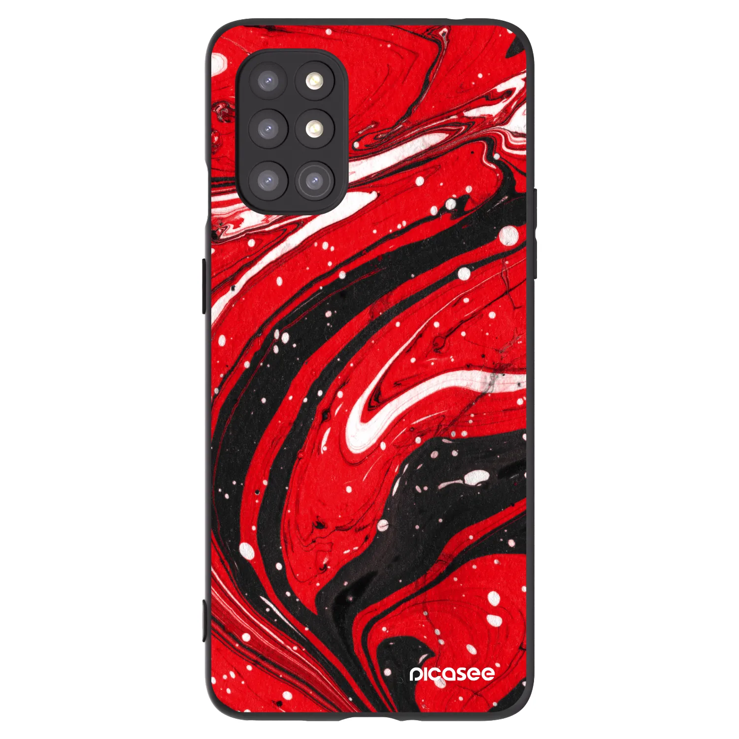 Picasee silikonový černý obal pro OnePlus 8T - Red black