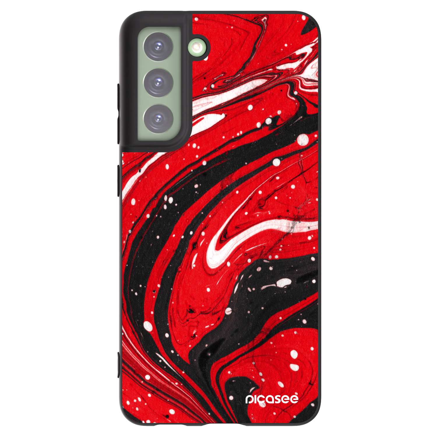 Picasee silikonový černý obal pro Samsung Galaxy S21 FE 5G - Red black