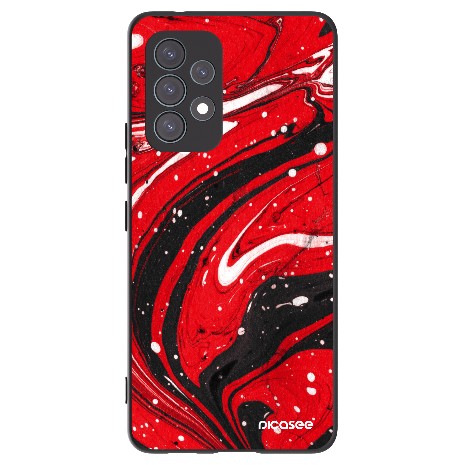 Picasee silikonový černý obal pro Samsung Galaxy A53 5G A536 - Red black