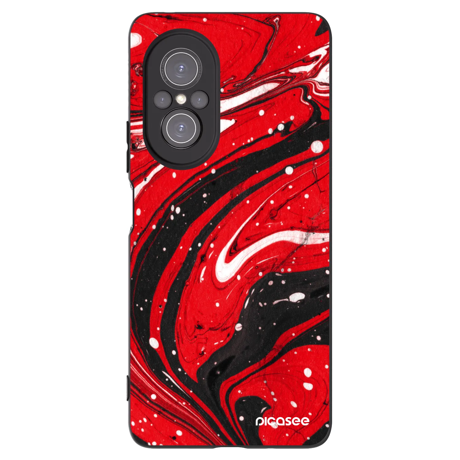 Picasee silikonový černý obal pro Huawei Nova 9 SE - Red black
