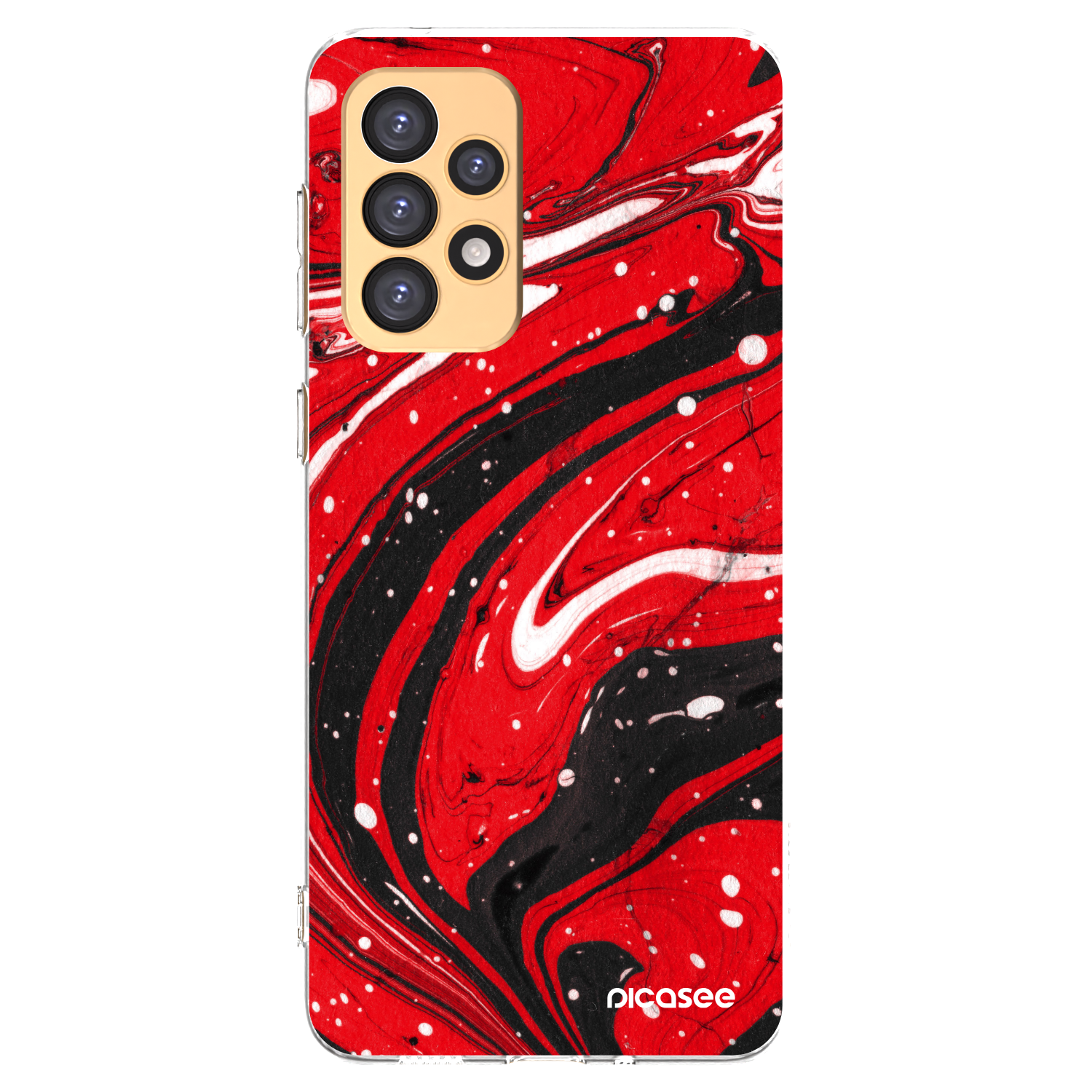 Picasee silikonový průhledný obal pro Samsung Galaxy A33 5G A336 - Red black