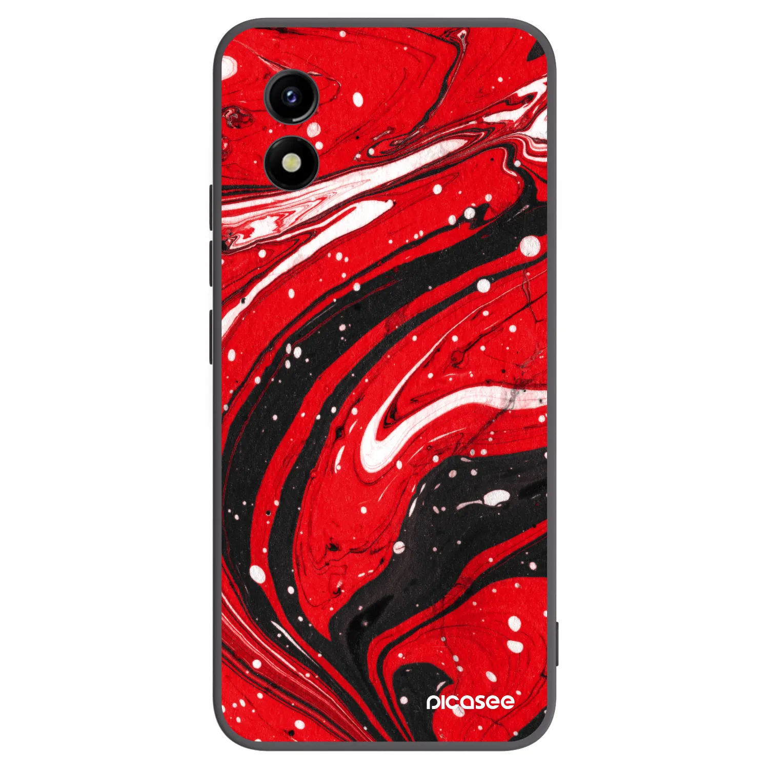 Picasee silikonový černý obal pro Vivo Y01 - Red black