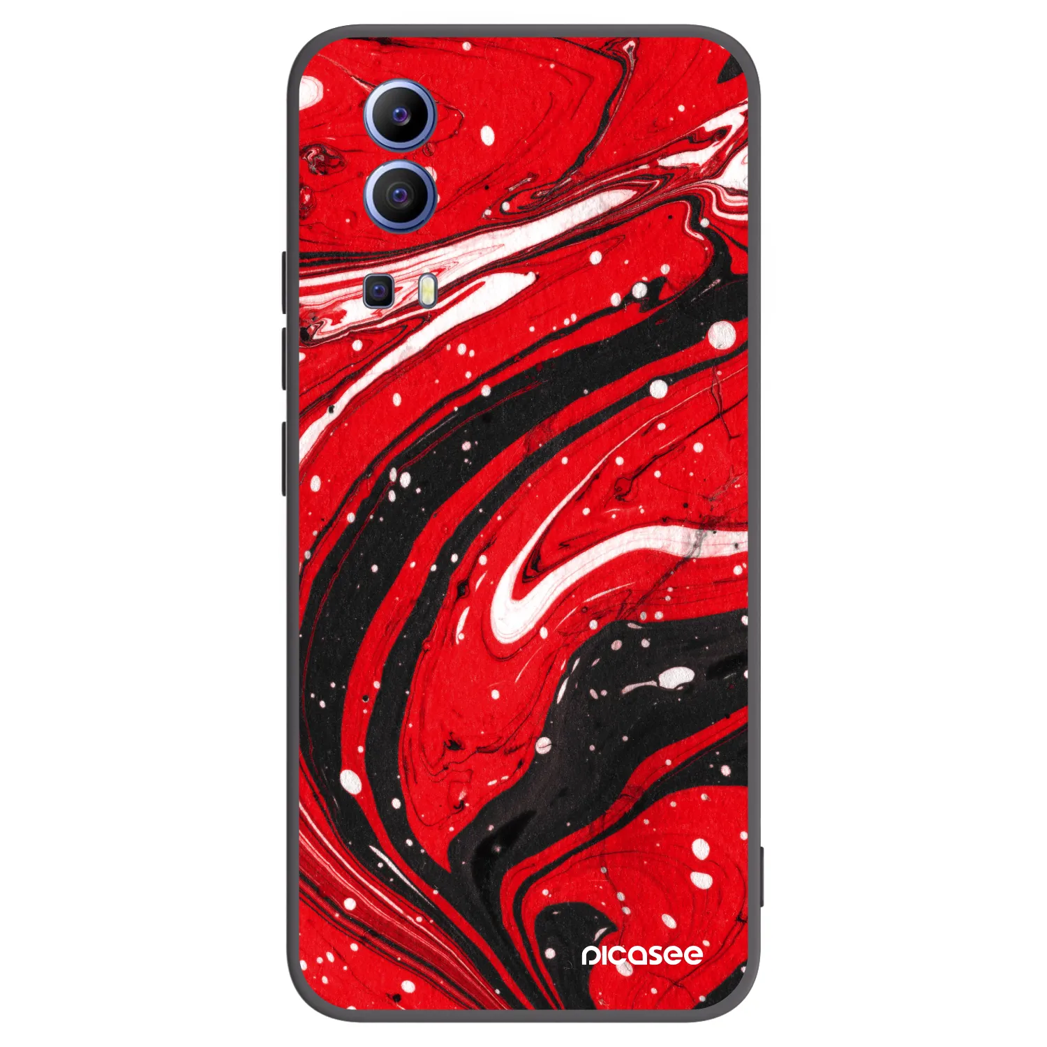 Picasee silikonový černý obal pro Vivo Y52 5G - Red black