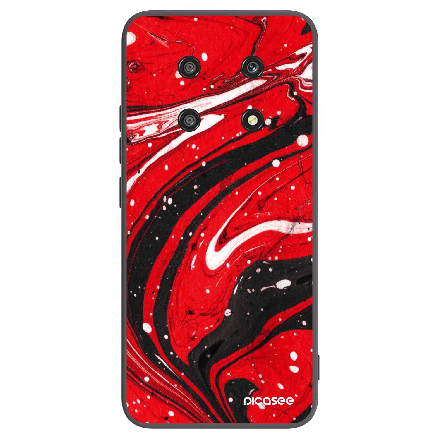 Picasee silikonový černý obal pro Honor Magic4 Lite 5G - Red black