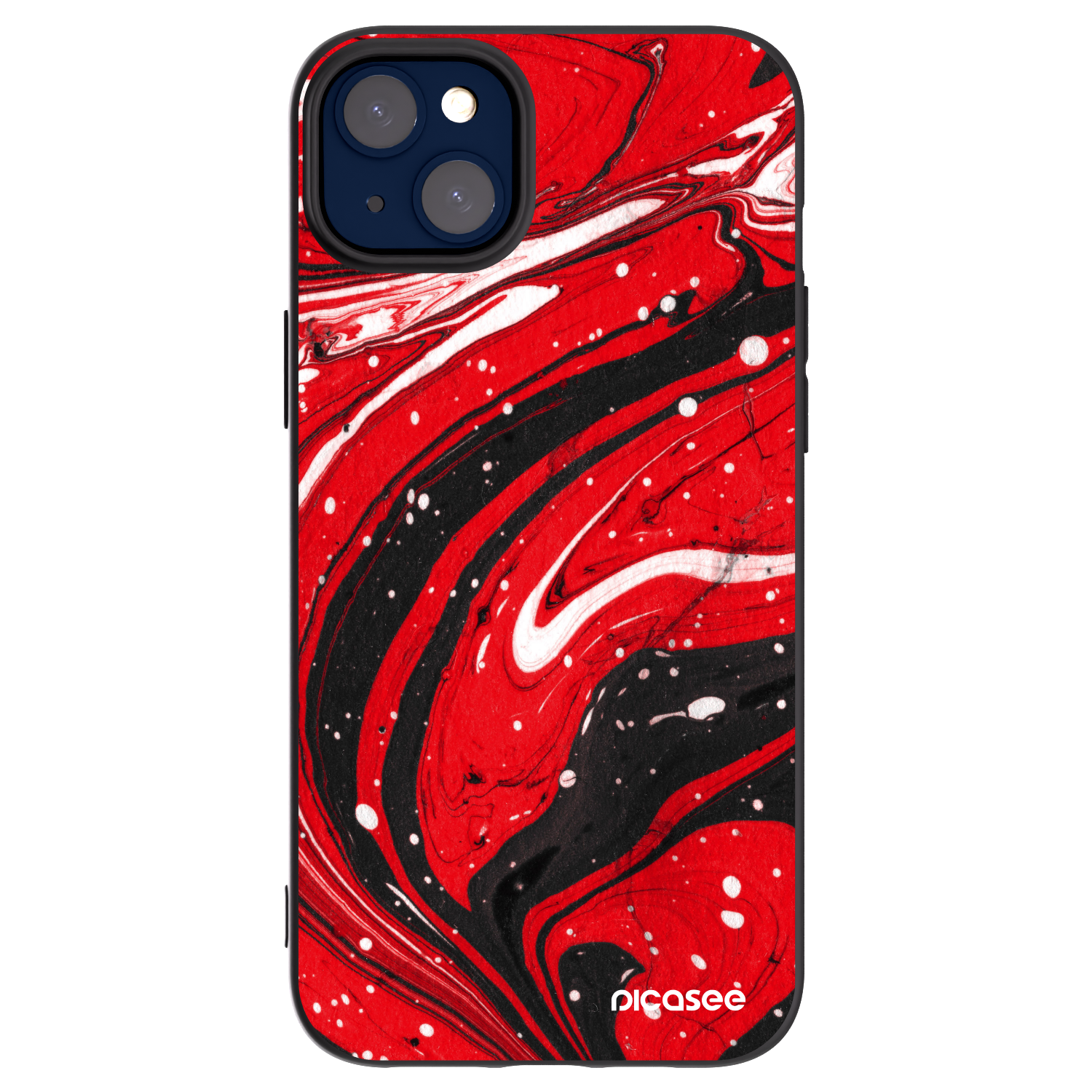 Picasee silikonový černý obal pro Apple iPhone 14 Plus - Red black