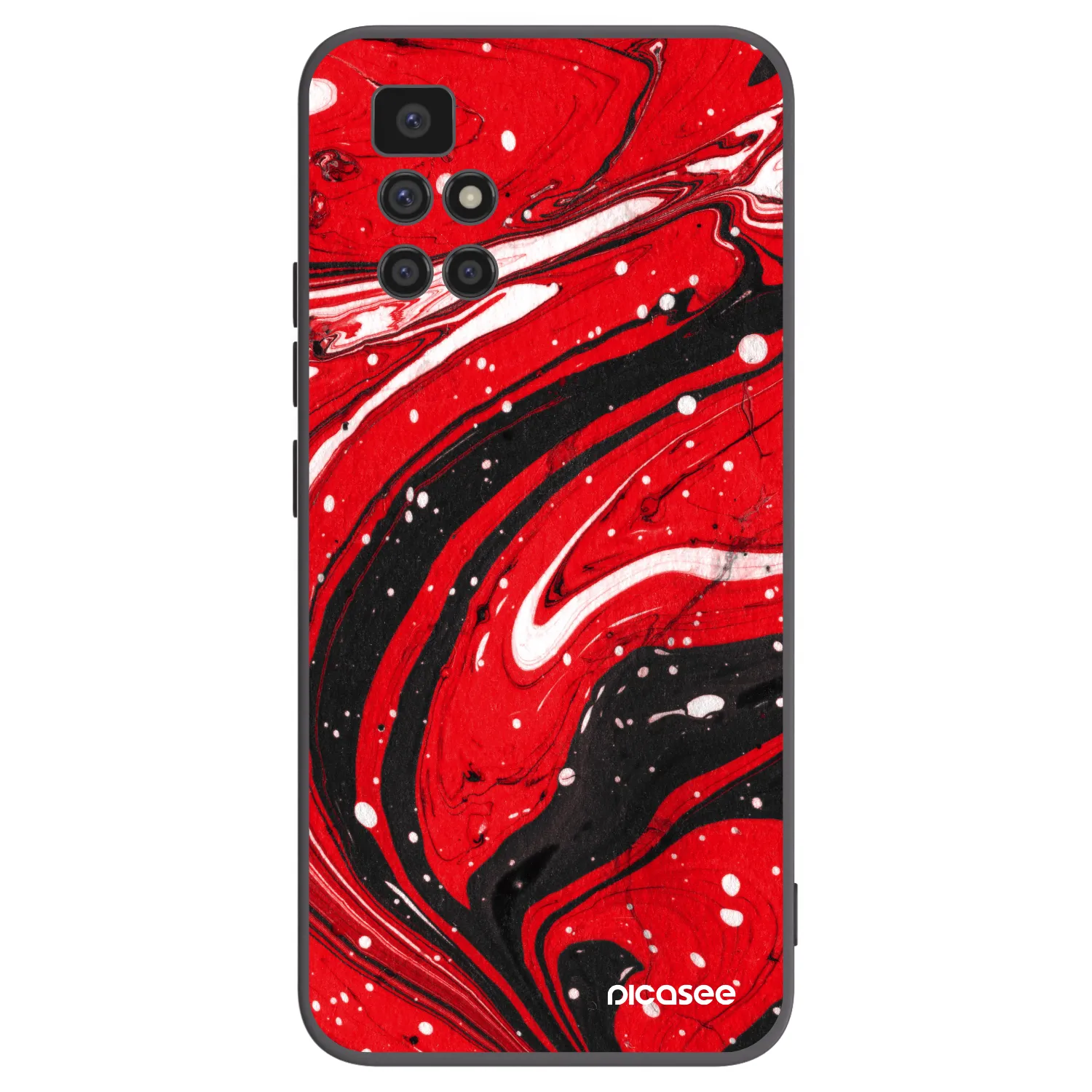 Picasee silikonový černý obal pro Xiaomi Redmi 10 (2022) - Red black