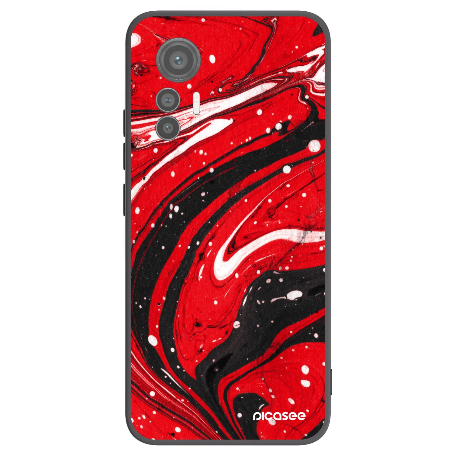 Picasee silikonový černý obal pro Xiaomi 12 Lite - Red black