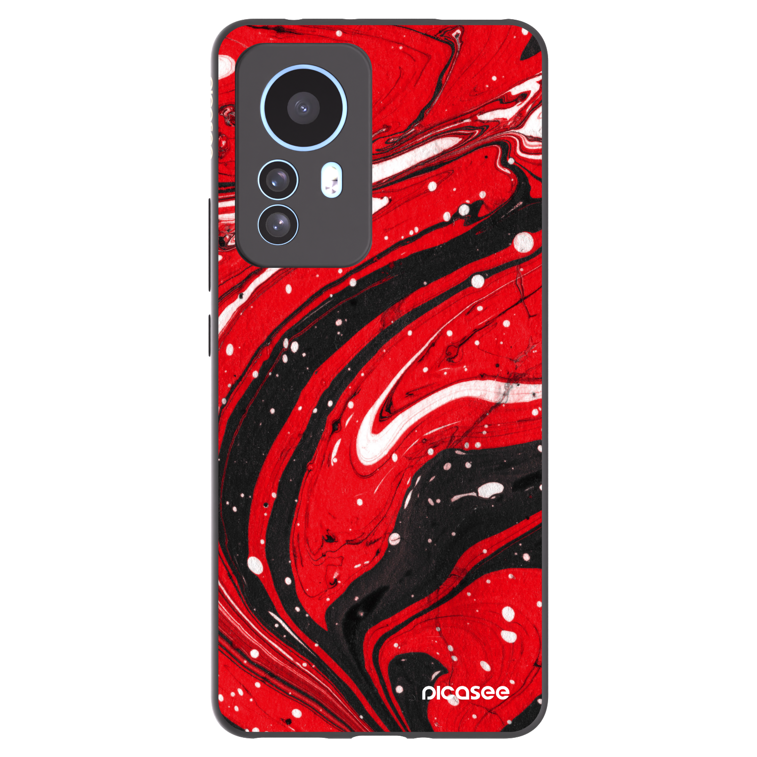 Picasee silikonový černý obal pro Xiaomi 12T Pro - Red black