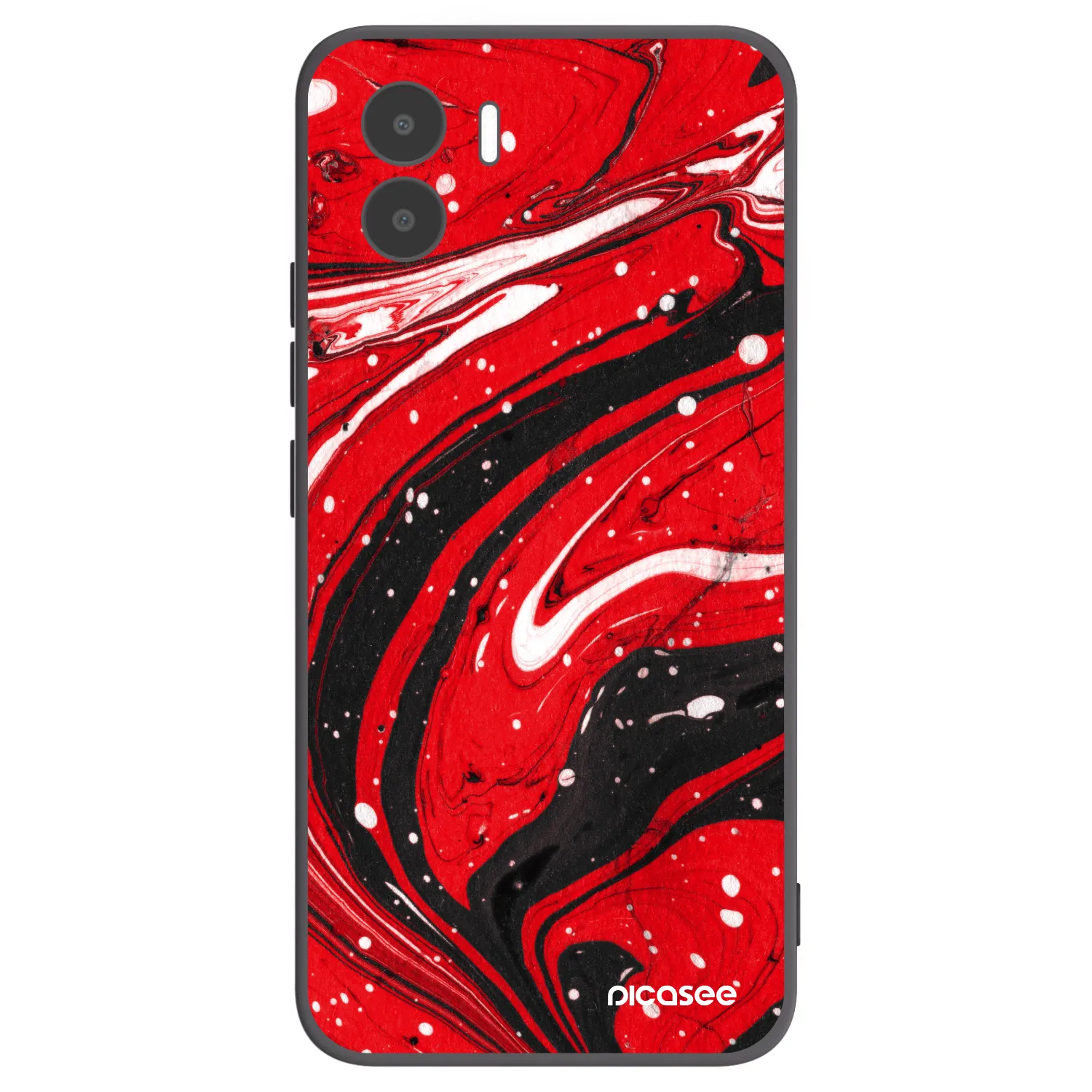 Picasee silikonový černý obal pro Xiaomi Redmi A1 - Red black